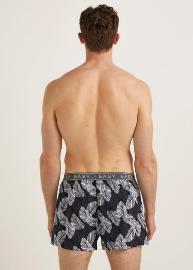 5 Pack Black Floral Print Loose Fit Boxers