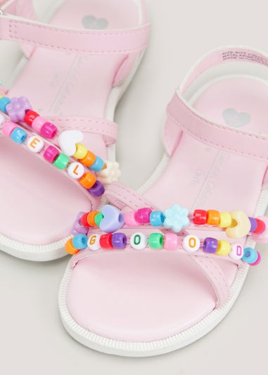 Girls Multicoloured Beaded Sandals (Younger 4-12)