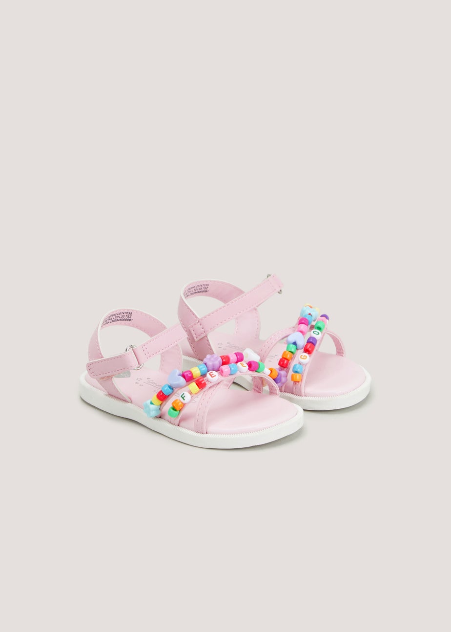 Girls Multicoloured Beaded Sandals (Younger 4-12)