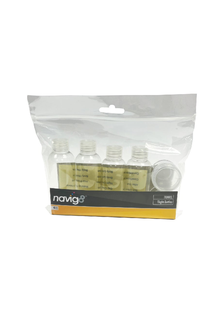 Navig8 6 Pack Flight Travel Bottles (17.5cm x 21cm x 4cm)