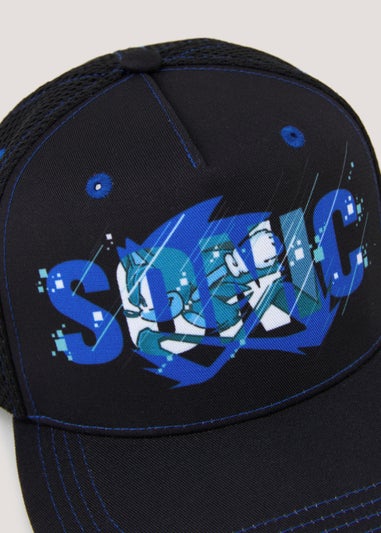Kids Black Sonic the Hedgehog Cap (3-10yrs)