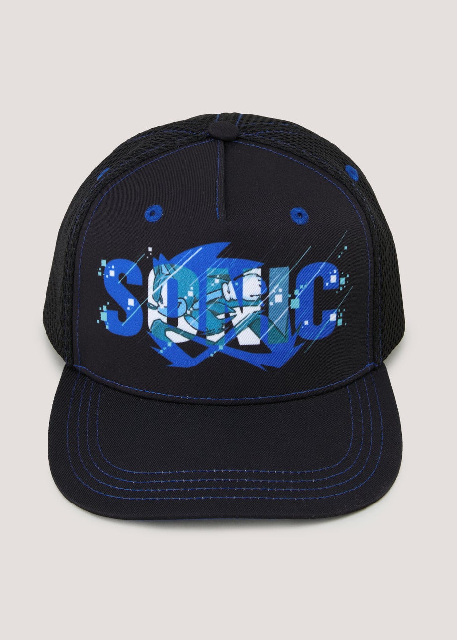 Kids Black Sonic the Hedgehog Cap (3-10yrs)