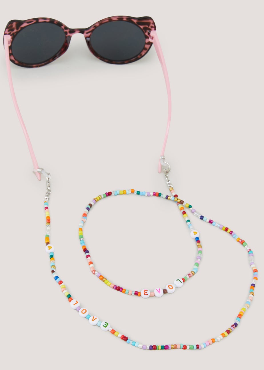 Girls Multicoloured Love Sunglasses Chain