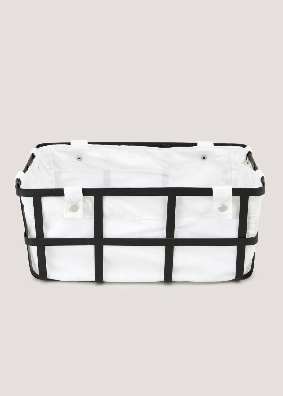 Black Wire Storage Basket (32cm x 22cm x 14cm)