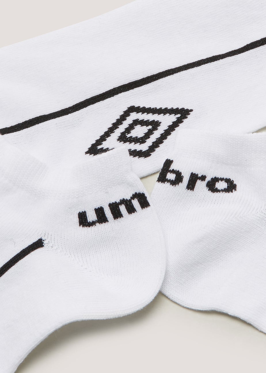 Umbro 5 Pack White Trainer Socks