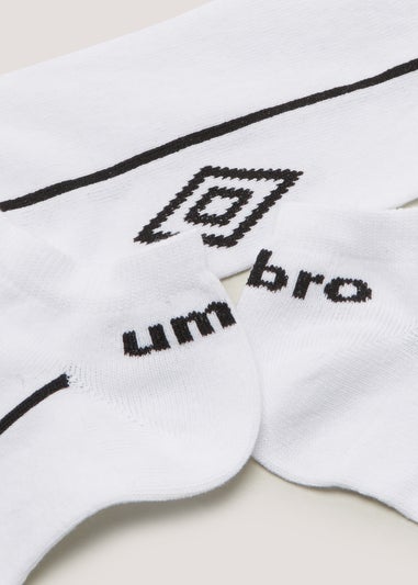 Umbro 5 Pack White Trainer Socks