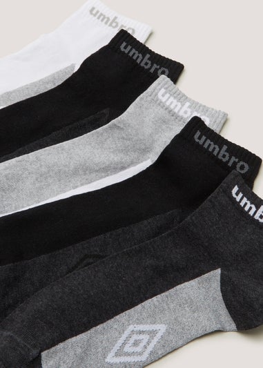 Umbro 5 Pack Multicoloured Quarter Socks