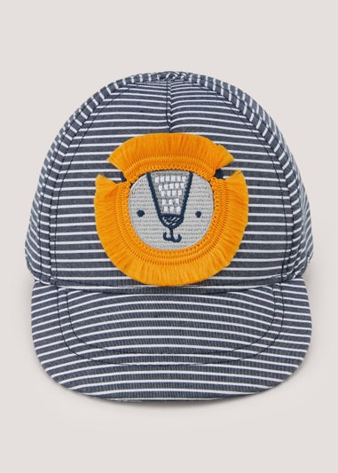 Blue Stripe Lion Baby Cap (Newborn-2yrs)