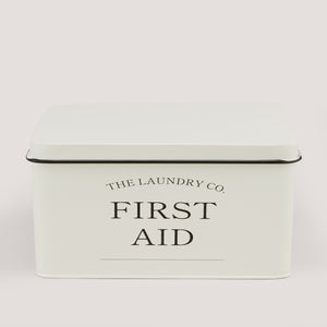 Cream Metal The Laundry Co First Aid Tin
