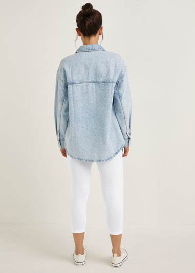 White Cropped Leggings