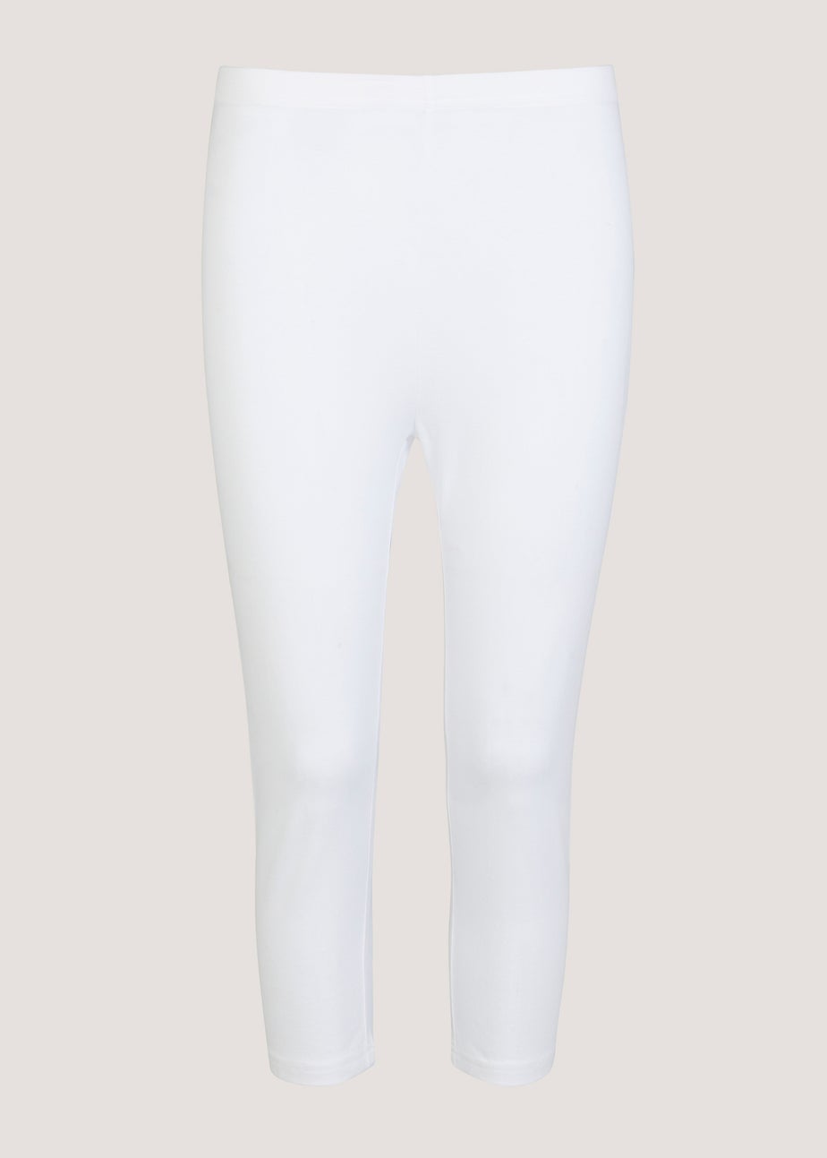 White Cropped Leggings