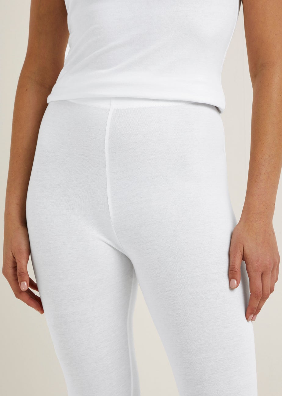 White Cropped Leggings