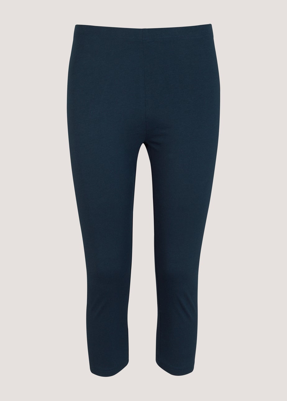 Navy Cropped Leggings