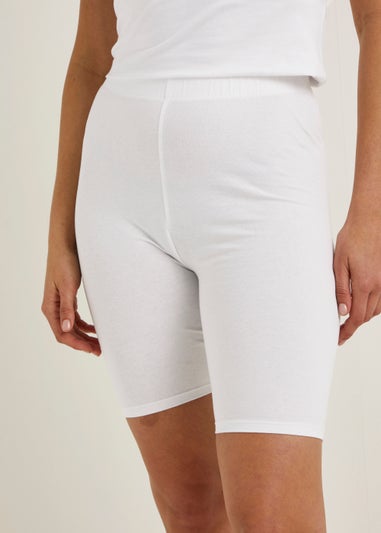White Cycling Shorts