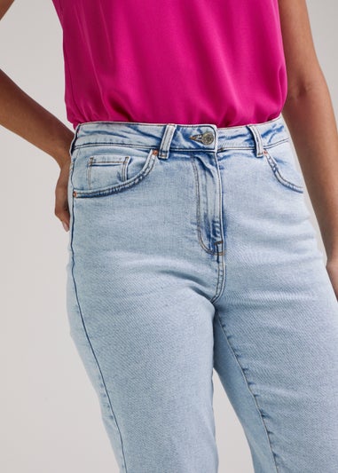 Ava Bleach Wash Mom Jeans (Long Length)