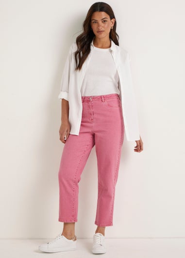 Ava Pink Mom Jeans (Long Length)