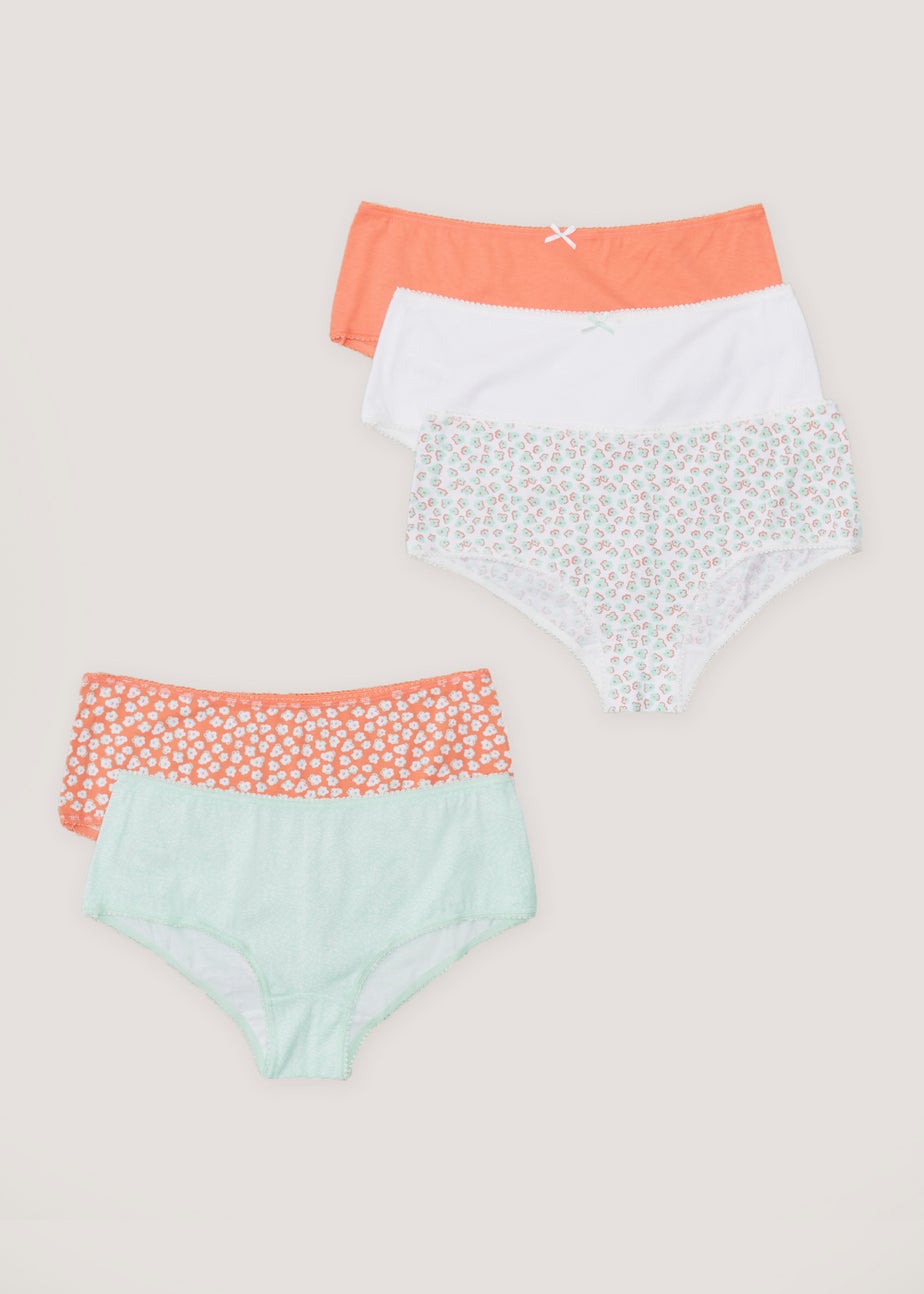 5 Pack Coral Short Knickers