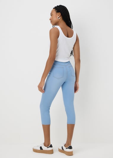 Rosie Light Wash Cropped Pull On Jeggings