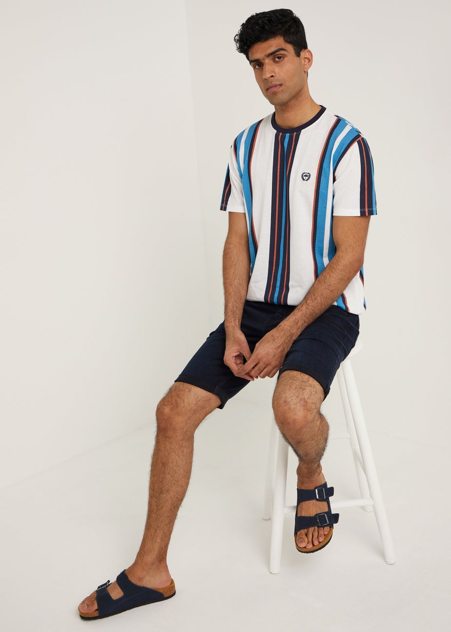 Blue Stretch Denim Shorts