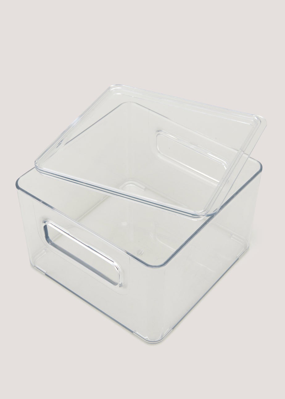 Clear Acrylic Fridge Organiser With Lid