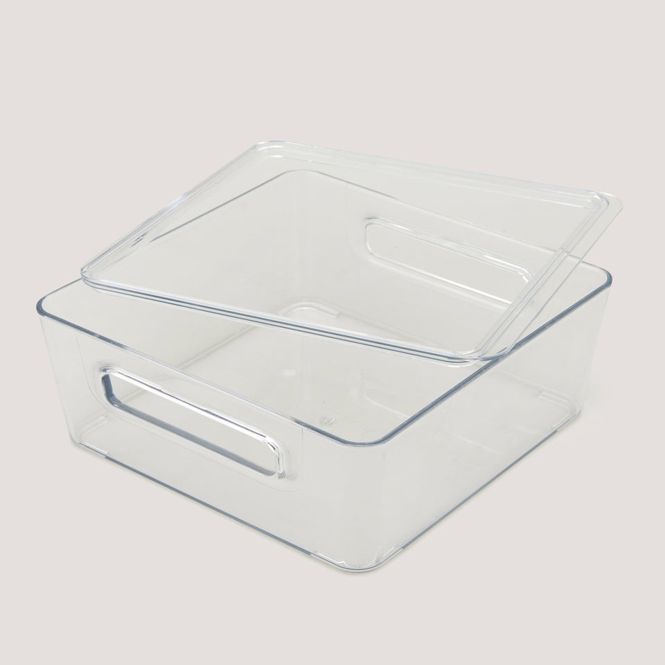 Clear Acrylic Fridge Organiser With Lid