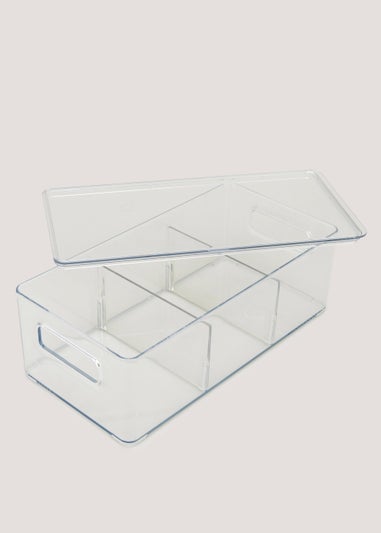 Clear Acrylic Divided Fridge Storage