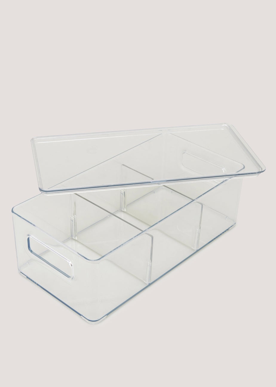 Clear Acrylic Divided Fridge Storage