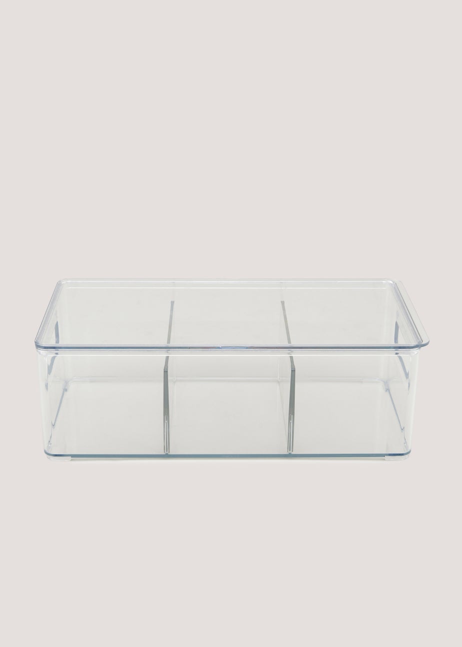 Clear Acrylic Divided Fridge Storage