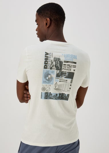 US Athletic Cream Urban Print T-Shirt