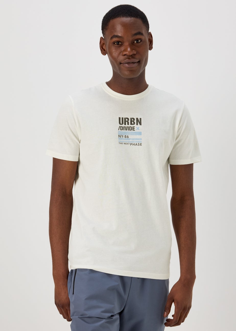 US Athletic Cream Urban Print T-Shirt