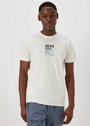 US Athletic Cream Urban Print T-Shirt