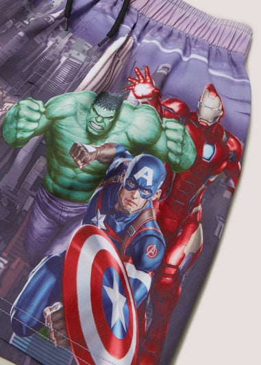Kids Marvel Scene Swim Shorts (2-9yrs)