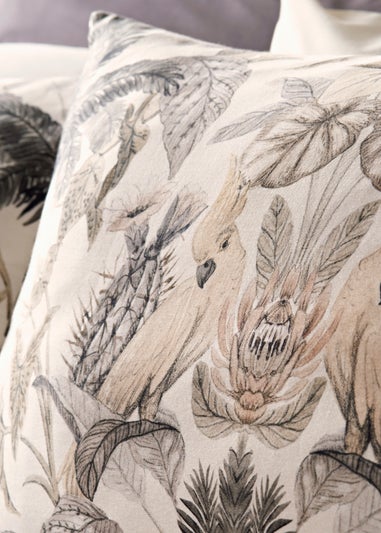 Natural Cockatoo Print 100% Cotton Duvet Cover