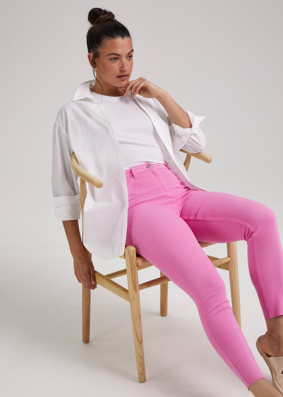 April Pink Ankle Grazer Super Skinny Jeans