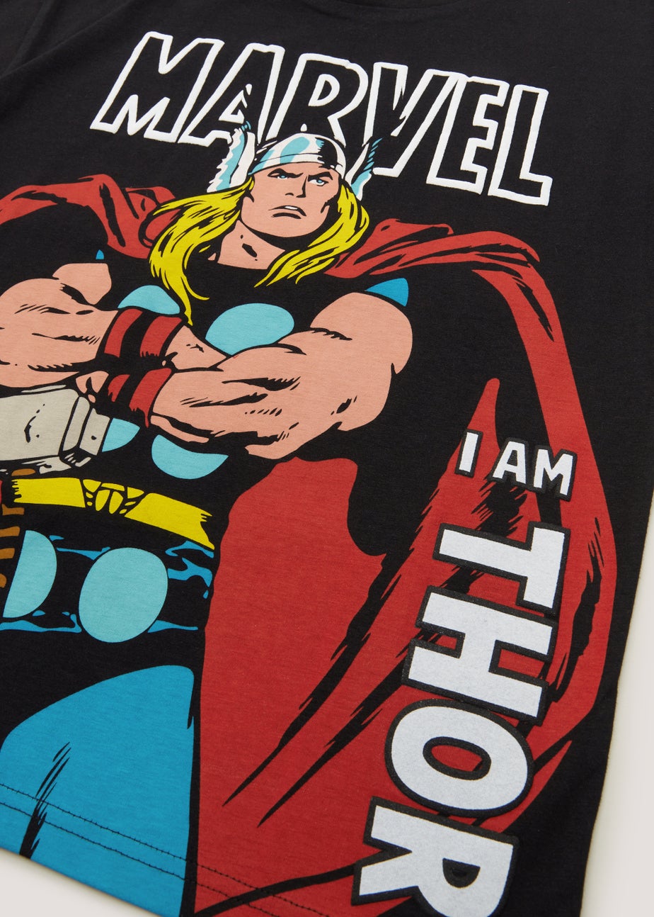 Kids Black Marvel I Am Thor T-Shirt (2-9yrs) Matalan