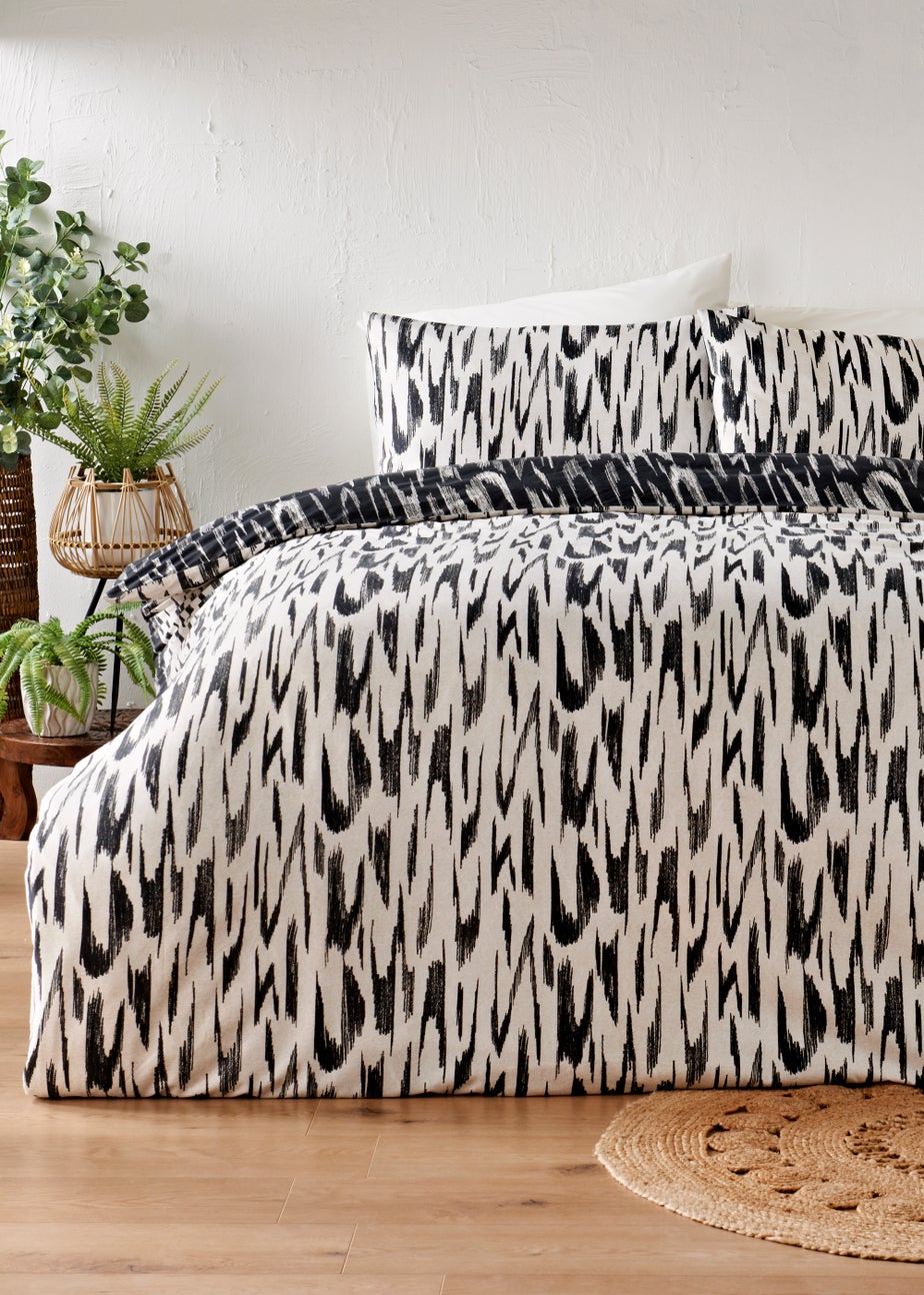 Monochrome Mark Print Reversible Duvet Cover