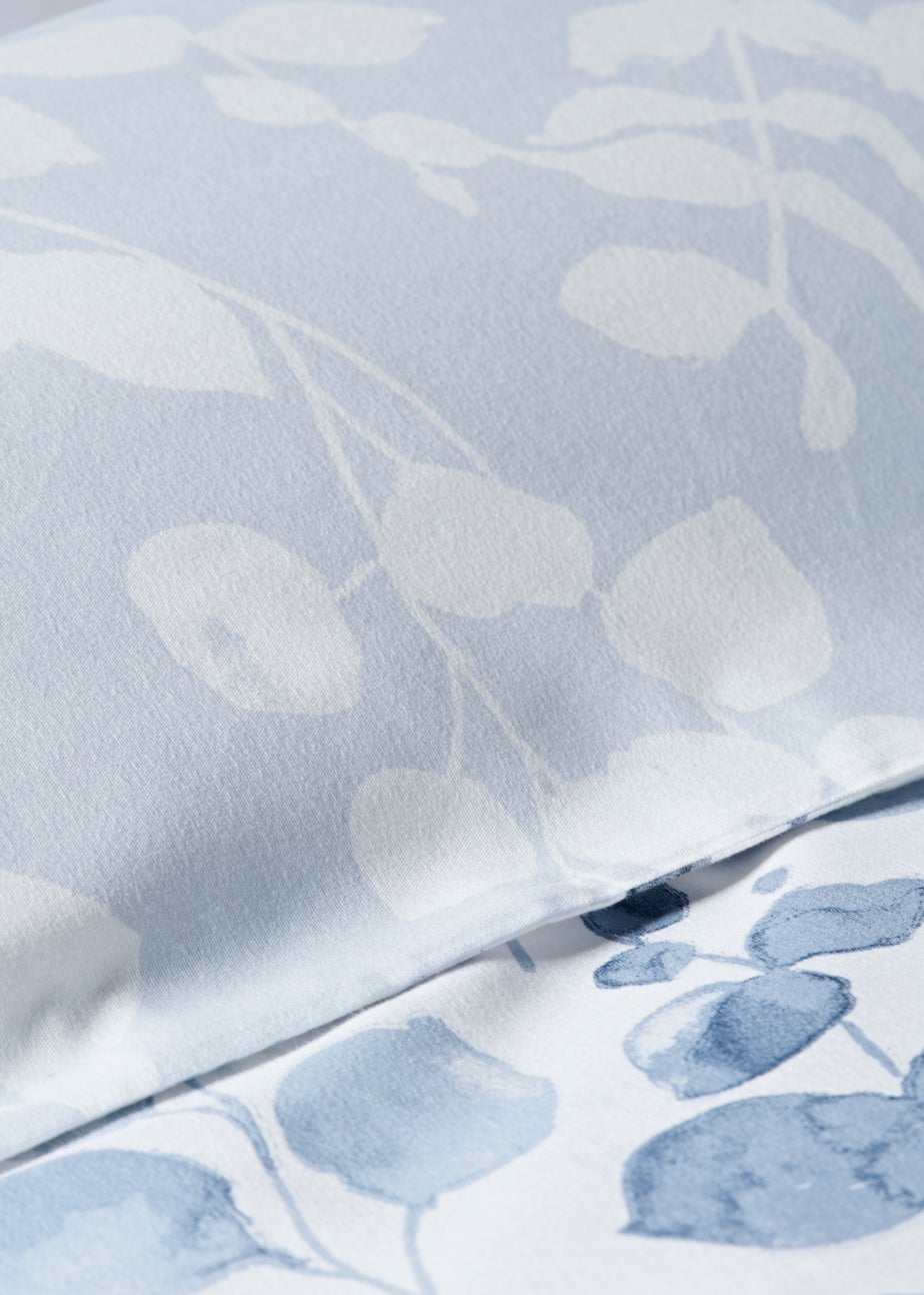 Blue Leaf Reversible Duvet Cover