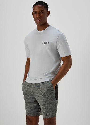 US Athletic Charcoal Code Print Shorts