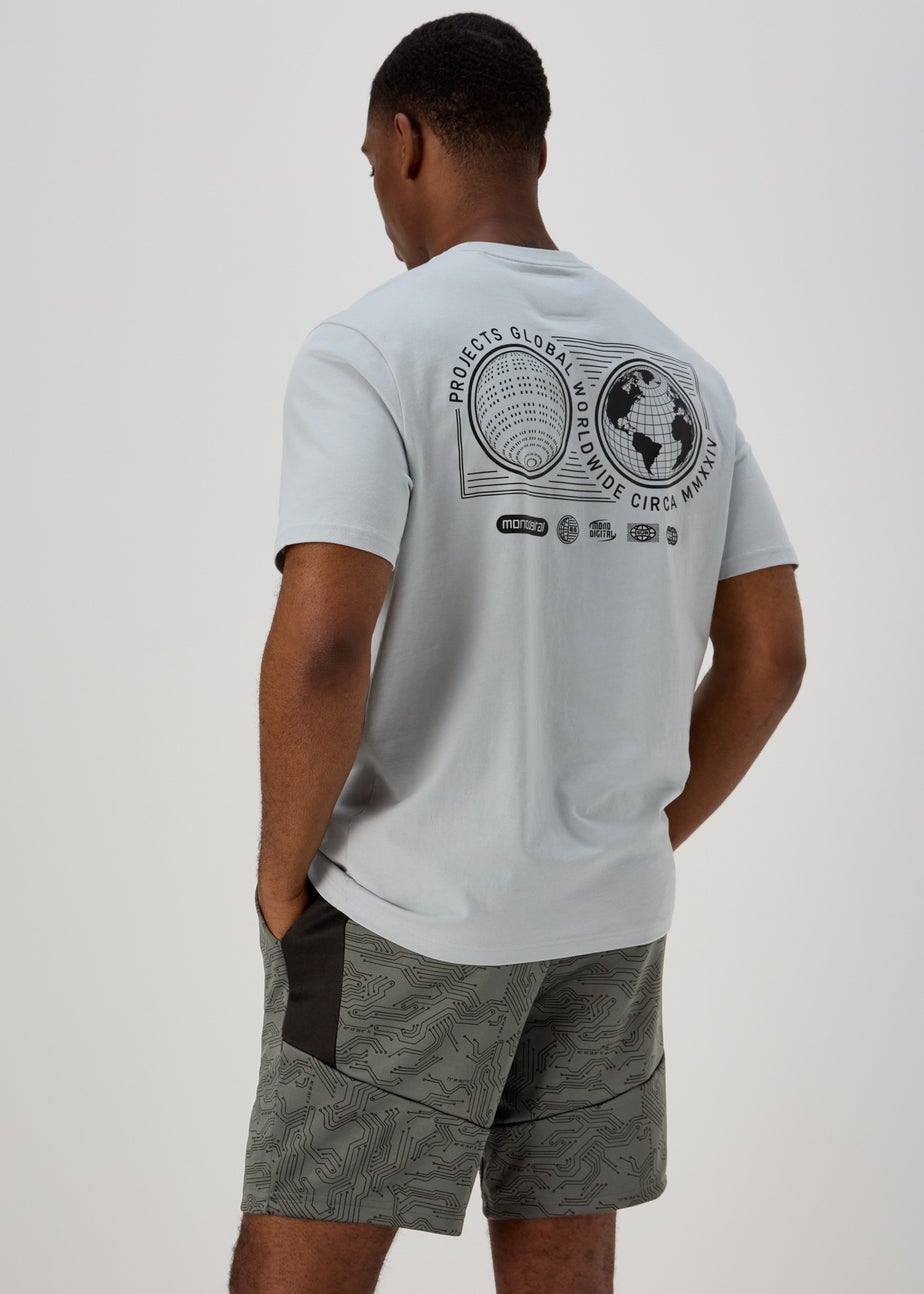 US Athletic Charcoal Code Print Shorts