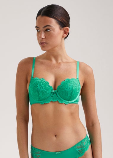 Green Lace Bra
