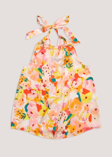 Be Beau Multicoloured Floral Satin Cami Top