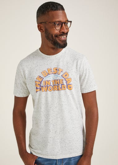 Ecru Best Dad Print T-Shirt
