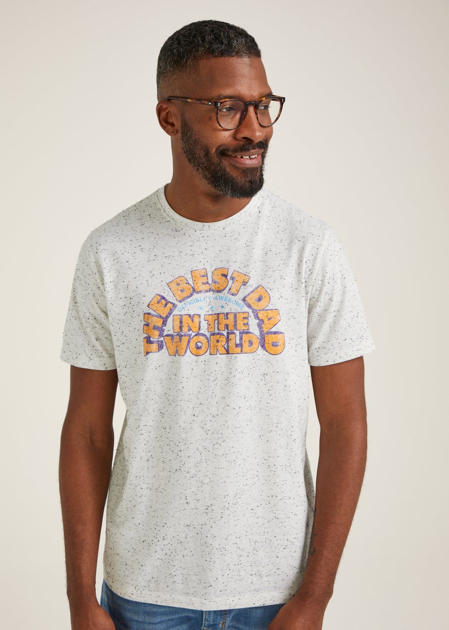 Ecru Best Dad Print T-Shirt