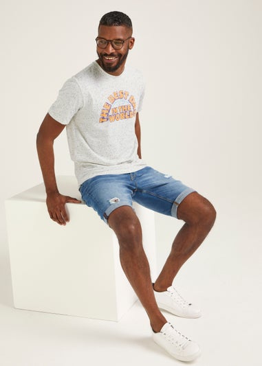 Ecru Best Dad Print T-Shirt