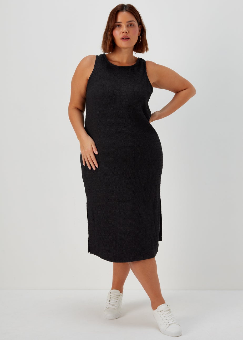 Papaya Curve Black Fitted Dress