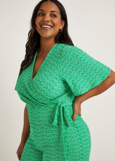 Papaya Curve Green Print Jumpsuit