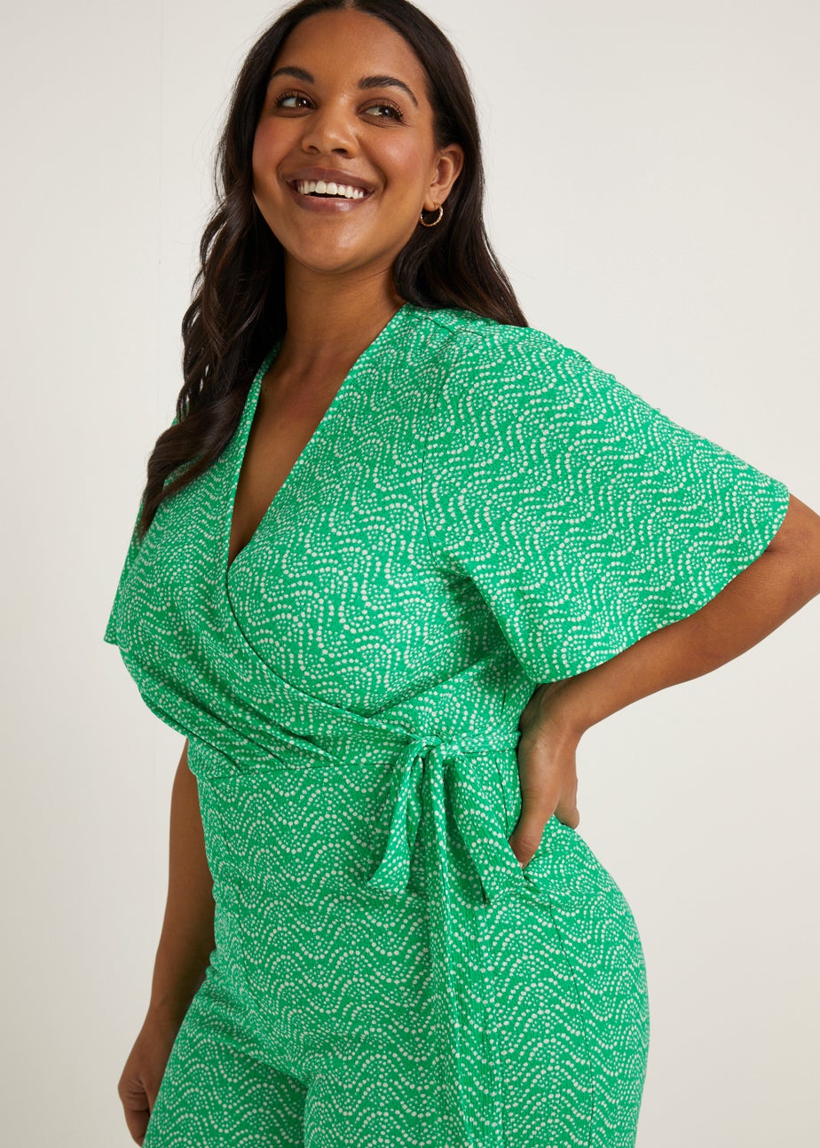 Papaya Curve Green Print Jumpsuit
