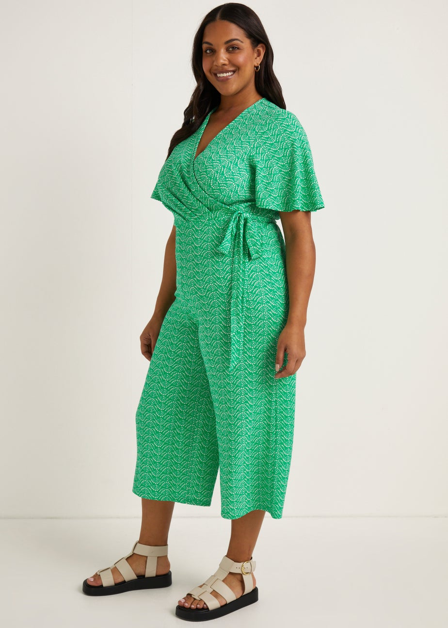 Papaya Curve Green Print Jumpsuit