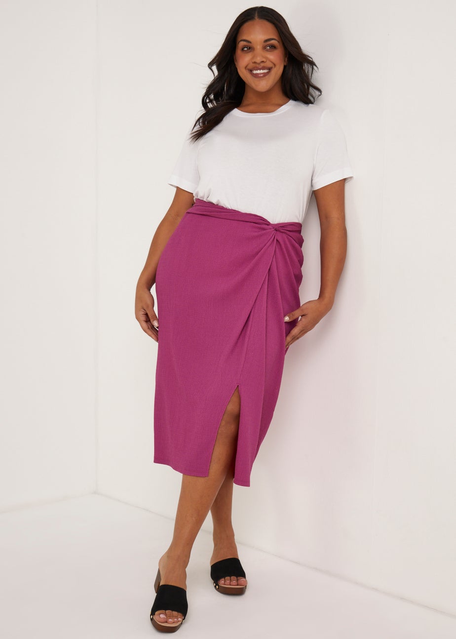 Papaya Curve Pink Wrap Skirt