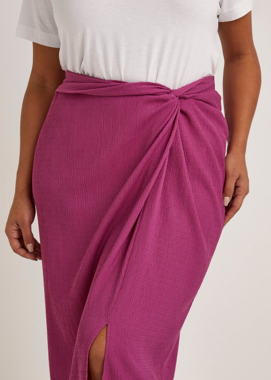 Papaya Curve Pink Wrap Skirt